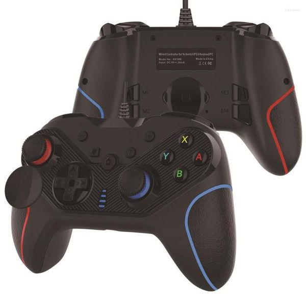 Image of Game Controllers Wired Gaming Controller For NS Switch Lite Oled Console Gamepad Joystick PS3 PC Android Games Accessories