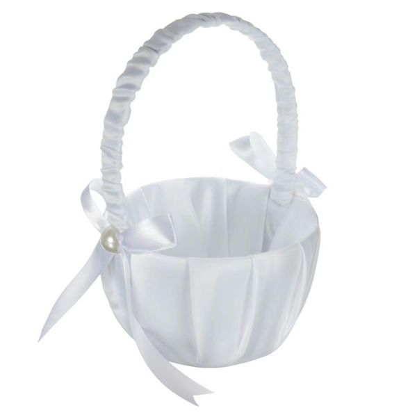 white satin flower knot simple bride flower portable small flower basket wedding supplies in europe and america el40
white satin flower knot simple bride flower portable small flower basket wedding supplies in europe and america el40