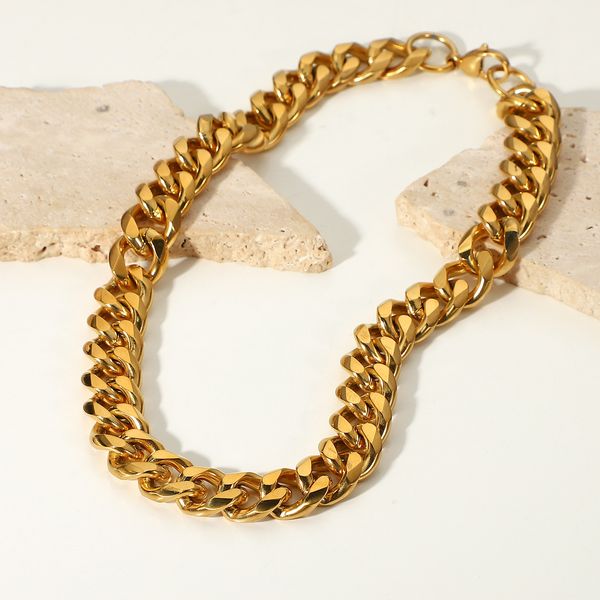 necklace 15mm wide chunky chain necklace bonhock jewelry gold plated stainless steel cuban chain necklace instagram blogger recommended, Silver
necklace 15mm wide chunky chain necklace bonhock jewelry gold plated stainless steel cuban chain necklace instagram blogger recommended, Silver
