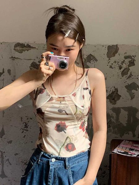 women's tanks camis contrast flower painting mesh tank cropped vest y2k fashion female street tank cut j230216, White
women's tanks camis contrast flower painting mesh tank cropped vest y2k fashion female street tank cut j230216, White