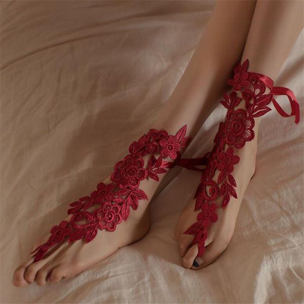 anklets 1 pair bridal foot jewelry chain lace pearl decor women lady beach barefoot sandals shoes accessories 230216, Red;blue
anklets 1 pair bridal foot jewelry chain lace pearl decor women lady beach barefoot sandals shoes accessories 230216, Red;blue