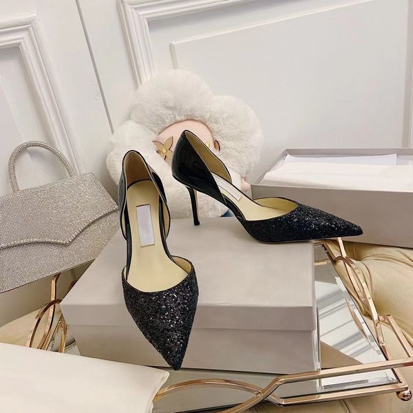 designer heels women dress shoes luxury glitter pointed pumps stiletto heel eu34-42 with box wedding party, Black
designer heels women dress shoes luxury glitter pointed pumps stiletto heel eu34-42 with box wedding party, Black