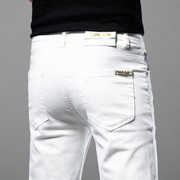 brand fashion men's jeans korean version slim fit stretch trousers pure white, Blue
brand fashion men's jeans korean version slim fit stretch trousers pure white, Blue