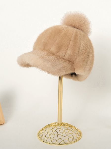 stingy brim hats lady fur hat real mink for women basketball cap winter genuine pompom ball 230215, Blue;gray
stingy brim hats lady fur hat real mink for women basketball cap winter genuine pompom ball 230215, Blue;gray