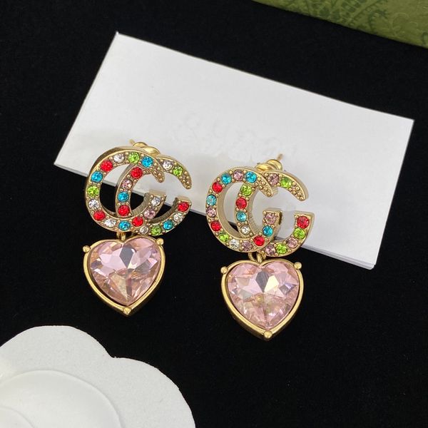 2023 designer earring fashion pink gemstone jewelry brand colorful diamond designer earrings wedding pie match with box, Silver
2023 designer earring fashion pink gemstone jewelry brand colorful diamond designer earrings wedding pie match with box, Silver