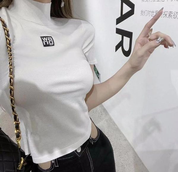 women's t shirts summer letter short-sleeved t-shirt women's short slim knitted bottoming shirt top, White
women's t shirts summer letter short-sleeved t-shirt women's short slim knitted bottoming shirt top, White