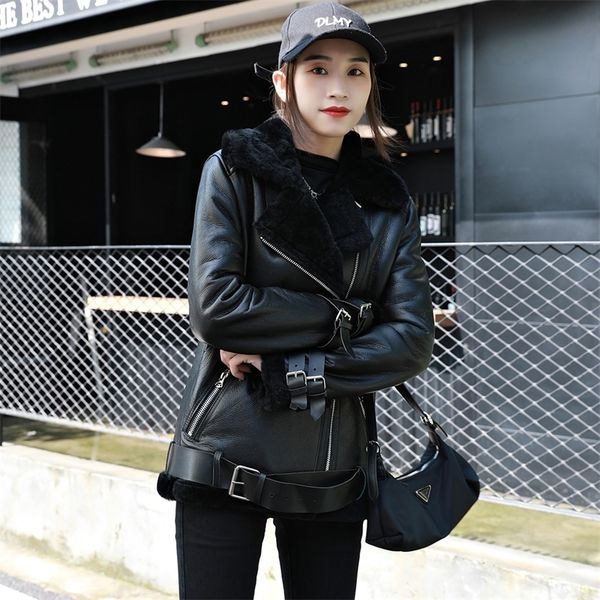 faux leather fashion fur coat winter 100 sheepskin jacket women shearling jackets female clothing ladies s 230215, Black
faux leather fashion fur coat winter 100 sheepskin jacket women shearling jackets female clothing ladies s 230215, Black