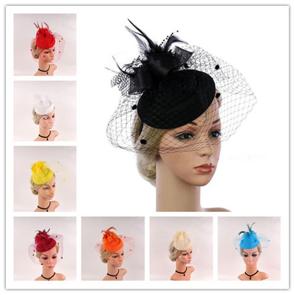 bride feather fishnet hat mesh headdress celebrity banquet retro fedora party clip performance hair accessories evening fascinator accessori, White
bride feather fishnet hat mesh headdress celebrity banquet retro fedora party clip performance hair accessories evening fascinator accessori, White