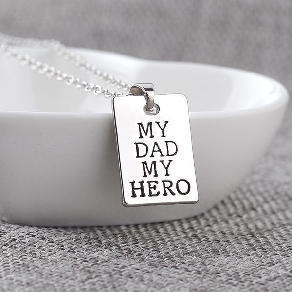fashion designer necklace my dad my hero letter rectangle silver pendant alloy necklaces pendants with chain for jewelry short accessories f
fashion designer necklace my dad my hero letter rectangle silver pendant alloy necklaces pendants with chain for jewelry short accessories f