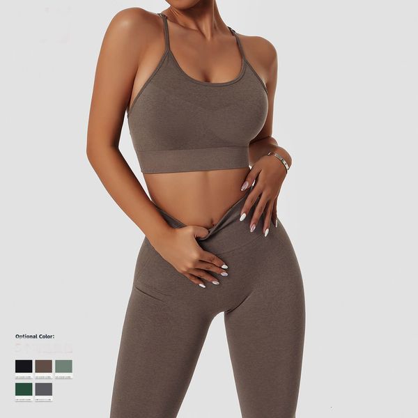 's tracksuits seamless sport 2pcs gym s outfits sports set workout clothe yoga suit for fitness 230215, Gray
's tracksuits seamless sport 2pcs gym s outfits sports set workout clothe yoga suit for fitness 230215, Gray