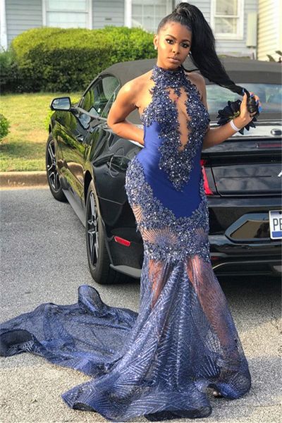 new navy sequin prom dress 2023 halter backless mermaid evening gowns with train elegant formal lace party women dress chic vestido de fiest, Black
new navy sequin prom dress 2023 halter backless mermaid evening gowns with train elegant formal lace party women dress chic vestido de fiest, Black