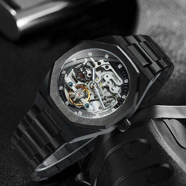 wristwatches forsining silver automatic watch 3d diamond dial irregular skeleton mechanical wristwatches luminous pointers clock 230215, Slivery;brown
wristwatches forsining silver automatic watch 3d diamond dial irregular skeleton mechanical wristwatches luminous pointers clock 230215, Slivery;brown