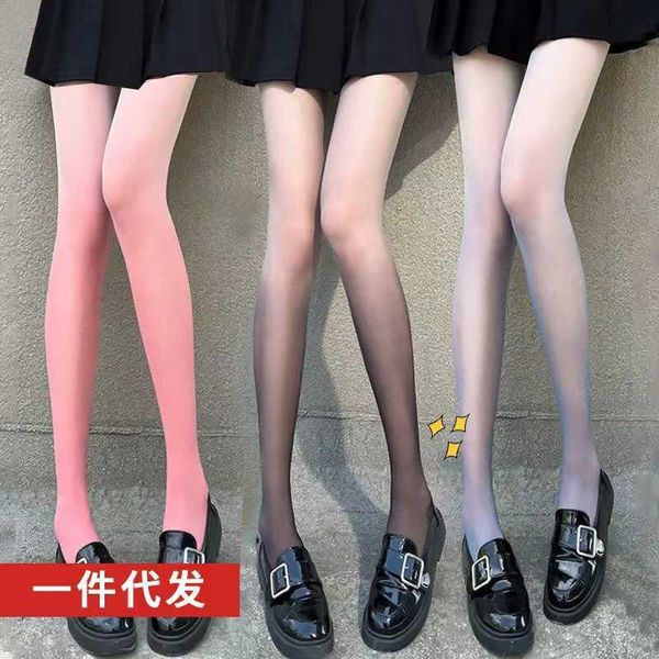 leggings for women any cut gradually changing color silk stockings women's summer black ultra-thin anti hook gray panty socks, Black;white
leggings for women any cut gradually changing color silk stockings women's summer black ultra-thin anti hook gray panty socks, Black;white