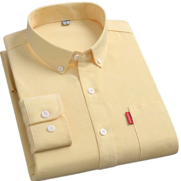 men's dress shirts 100% cotton shirt for men oxford fabric long sleeve solid comfort single pocket design standard-fit button yellow so, White;black
men's dress shirts 100% cotton shirt for men oxford fabric long sleeve solid comfort single pocket design standard-fit button yellow so, White;black