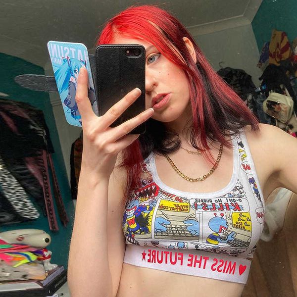 women's tanks camis white tank women cartoon printed harajuku slim girls sleeveless female summer vest cute clothes club streetwear j23
women's tanks camis white tank women cartoon printed harajuku slim girls sleeveless female summer vest cute clothes club streetwear j23