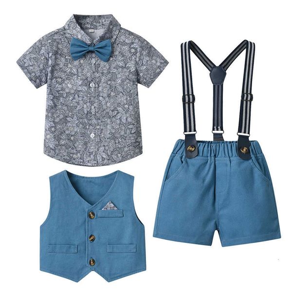 korean version of short-sleeved boys' shirt straps and shorts set 2023 summer chil1en's waistcoat and cardigan set, White
korean version of short-sleeved boys' shirt straps and shorts set 2023 summer chil1en's waistcoat and cardigan set, White