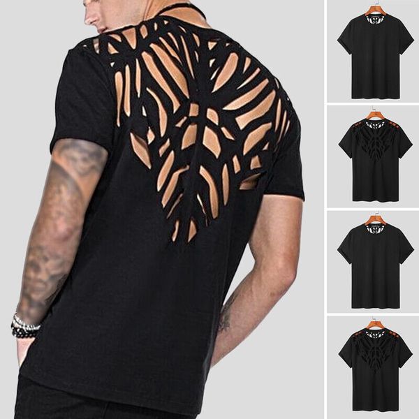 mens short sleeve rock gothic punk t shirts see through party blouse fancy, White;black
mens short sleeve rock gothic punk t shirts see through party blouse fancy, White;black