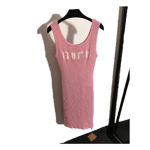 23ss fashion dress sleeveless tank knitted high elastic style dress thin waist design ball robe slim midi long summer dress black pink grey, White;black
23ss fashion dress sleeveless tank knitted high elastic style dress thin waist design ball robe slim midi long summer dress black pink grey, White;black