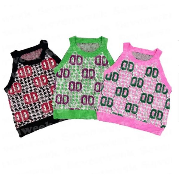 designer womens knits vest sweaters pink letter printed pullover design sleeveless knitted hoodie clothes, White;black
designer womens knits vest sweaters pink letter printed pullover design sleeveless knitted hoodie clothes, White;black