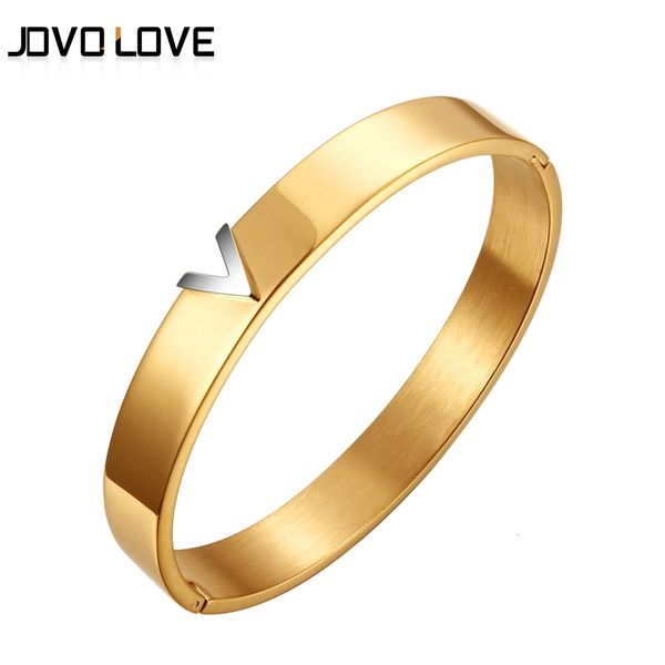 charm bracelets trendy v shape stainless steel bangles female lover bracelet gold color titanium for women jewelry gift 230215, Golden;silver
charm bracelets trendy v shape stainless steel bangles female lover bracelet gold color titanium for women jewelry gift 230215, Golden;silver