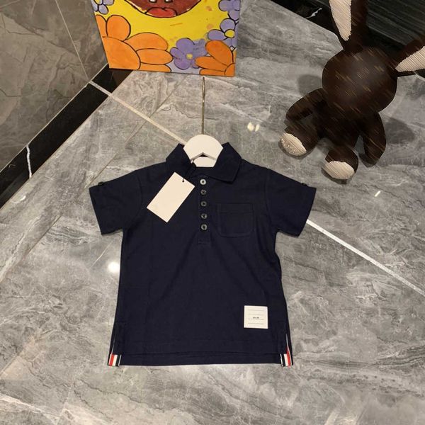 2023 child polo shirt kids short sleeve baby t-shirt summer clothes stitching letters tees pocket size 100-150 cm, Blue
2023 child polo shirt kids short sleeve baby t-shirt summer clothes stitching letters tees pocket size 100-150 cm, Blue