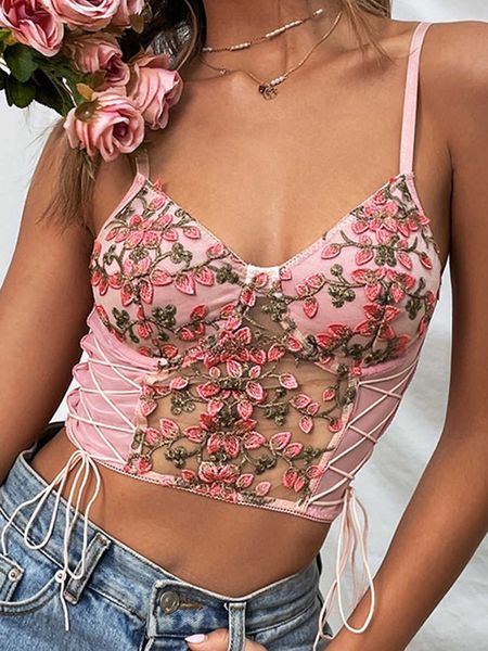 women's tanks camis 2022 women mesh spaghetti strap tank tees summer bodycon embroidered crop spring slim fit camis tshirts for female, White
women's tanks camis 2022 women mesh spaghetti strap tank tees summer bodycon embroidered crop spring slim fit camis tshirts for female, White