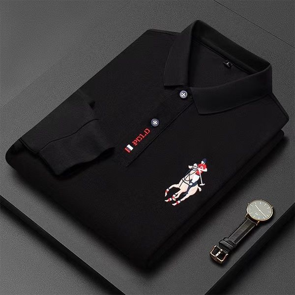 men's polos polo shirt 100 cotton embroidery men's long sleeved solid color lapel business casual polo 230215, White;black
men's polos polo shirt 100 cotton embroidery men's long sleeved solid color lapel business casual polo 230215, White;black
