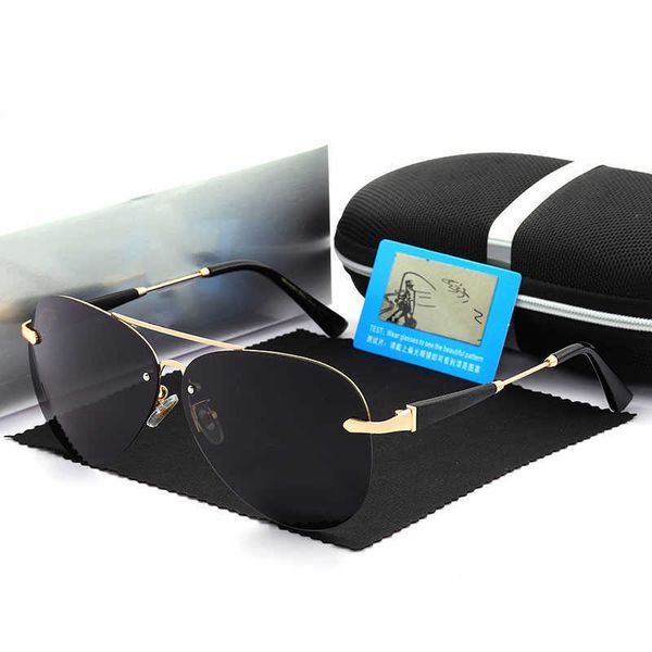 2021 men sunglasses polarized driving glasses uv400 brand designer piloto metal frameless retro, White;black
2021 men sunglasses polarized driving glasses uv400 brand designer piloto metal frameless retro, White;black