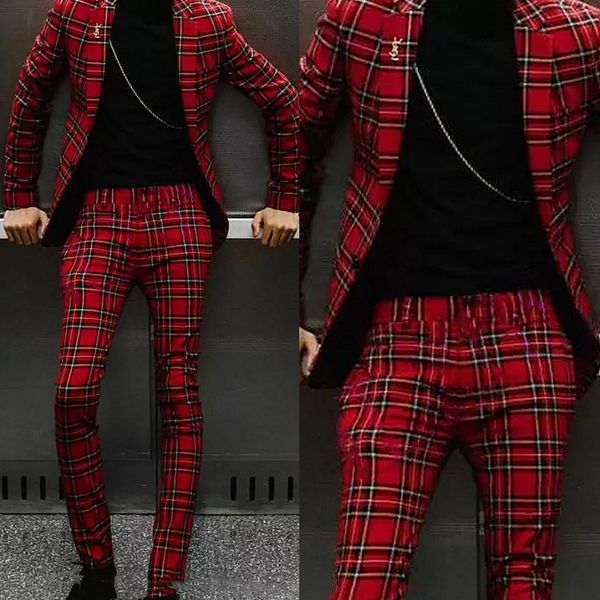 glen plaid wedding tuxedos mens suits slim fit 2 pieces red damier check bridegroom groom wear prom party blazer suit set jacket and pants 2, Black;gray
glen plaid wedding tuxedos mens suits slim fit 2 pieces red damier check bridegroom groom wear prom party blazer suit set jacket and pants 2, Black;gray