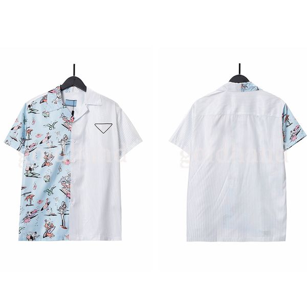 men summer striped short sleeve t shirt surf printed v neck button tees short sleeve fashion casual loose shirt, White;black
men summer striped short sleeve t shirt surf printed v neck button tees short sleeve fashion casual loose shirt, White;black