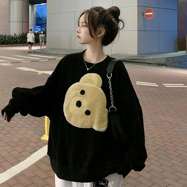 women s hoodies sweatshirts fashion bear oversized women korean cute hoody streetwear girl autumn harajuku female 230217, Black
women s hoodies sweatshirts fashion bear oversized women korean cute hoody streetwear girl autumn harajuku female 230217, Black