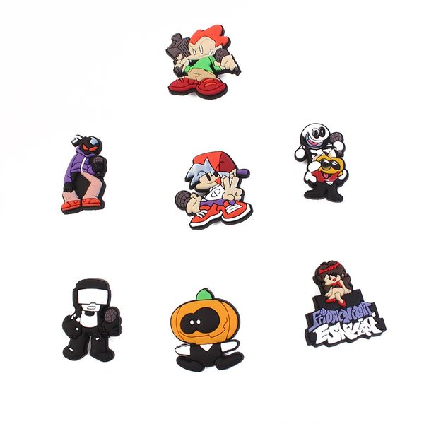 friday night funkin series croces charms cartoon pvc shoes decorations for clogs sandals wristband accessories kids party gifts whoesale, White;pink
friday night funkin series croces charms cartoon pvc shoes decorations for clogs sandals wristband accessories kids party gifts whoesale, White;pink