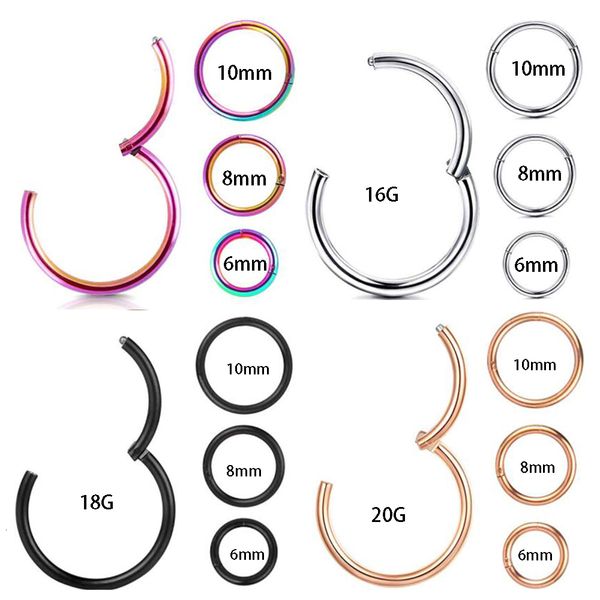 navel bell button rings 16g 18g hinged clicker nose hoop steel helix cartilage daith tragus sleeper earrings body piercing improved 230216, Silver
navel bell button rings 16g 18g hinged clicker nose hoop steel helix cartilage daith tragus sleeper earrings body piercing improved 230216, Silver