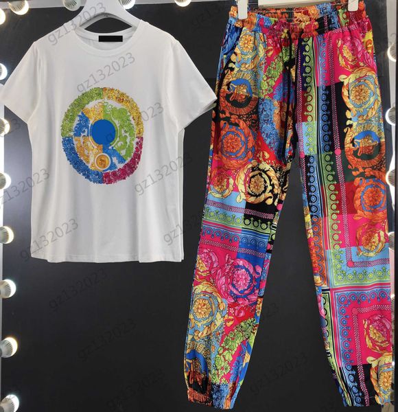 summer two piece pants garland portrait printed short sleeve fashion t-shirt brand designer casual joker sweatpants designer tracksuit, White
summer two piece pants garland portrait printed short sleeve fashion t-shirt brand designer casual joker sweatpants designer tracksuit, White