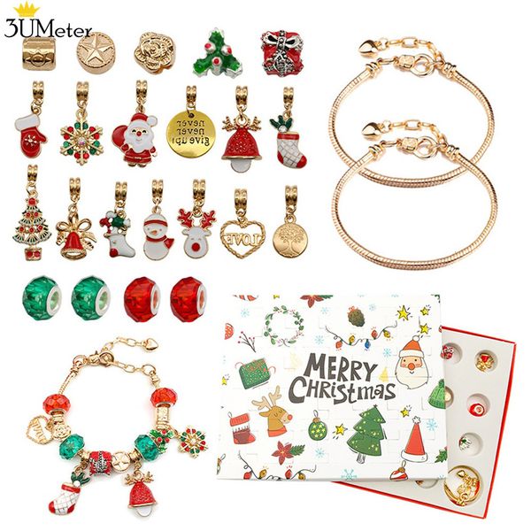 charm bracelets christmas advent calendar themed diy jewelry making set gift box for women 230216, Golden;silver
charm bracelets christmas advent calendar themed diy jewelry making set gift box for women 230216, Golden;silver