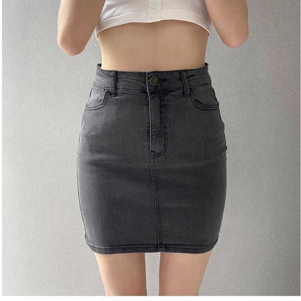 2023 new american vintage high waist elastic wrapped hip slim fit leg length a-line short show thin denim skirt, Black
2023 new american vintage high waist elastic wrapped hip slim fit leg length a-line short show thin denim skirt, Black