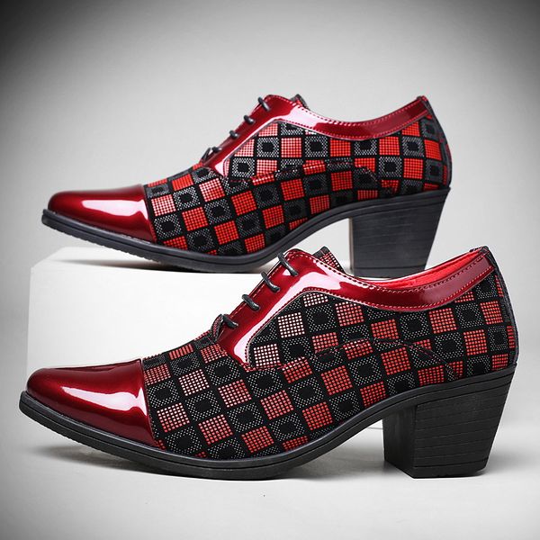 dress shoes fashion red plaid mens pointed leather high heel height increasing wedding zapatos hombre 230216, Black
dress shoes fashion red plaid mens pointed leather high heel height increasing wedding zapatos hombre 230216, Black