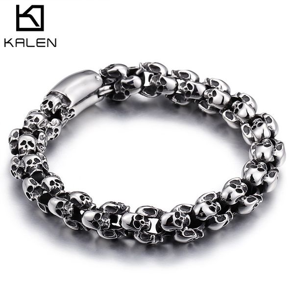 charm bracelets kalen punk skull men stainless steel shiny matte link chain brecelets male gothic jewelry 230216, Golden;silver
charm bracelets kalen punk skull men stainless steel shiny matte link chain brecelets male gothic jewelry 230216, Golden;silver