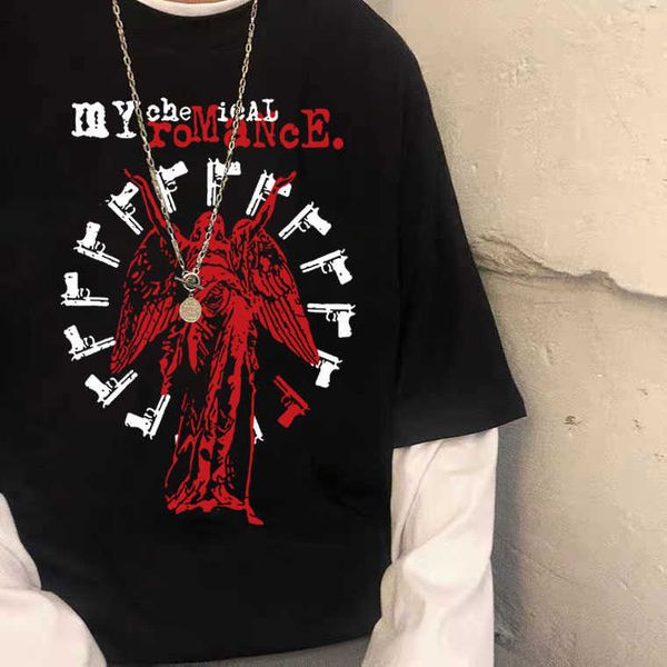 men's t-shirts my chemical romance rock band graphic tshirt oversized the black parade men women vintage punk cool short sleeve tee j2, White;black
men's t-shirts my chemical romance rock band graphic tshirt oversized the black parade men women vintage punk cool short sleeve tee j2, White;black