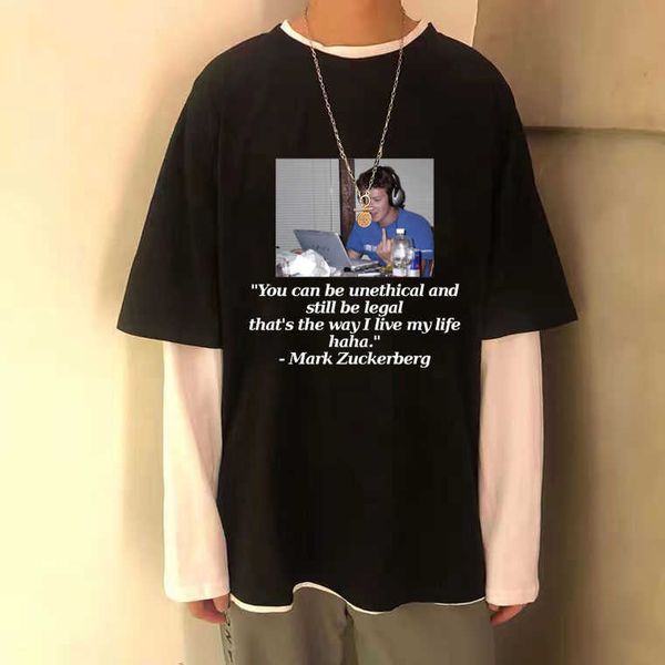 men's t-shirts mark zuckerberg meme essential men tshirt you can be unethical and still be legal tee thats the way i live my life haha, White;black
men's t-shirts mark zuckerberg meme essential men tshirt you can be unethical and still be legal tee thats the way i live my life haha, White;black