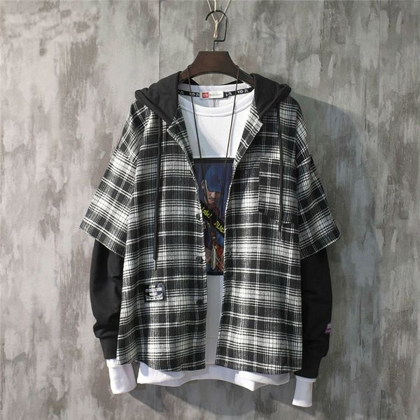 men's tracksuits men emo harajuku fashion autumn alt hooded collar plaid stitching sweatshirt japanese hoodie drawstring oversized hood, Gray
men's tracksuits men emo harajuku fashion autumn alt hooded collar plaid stitching sweatshirt japanese hoodie drawstring oversized hood, Gray