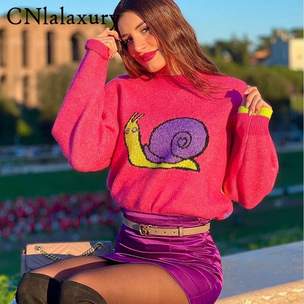 women s sweaters cnlalaxury knitted pink snail spring winter o neck jumpers female streetwear loose warm pullovers 230217, White;black
women s sweaters cnlalaxury knitted pink snail spring winter o neck jumpers female streetwear loose warm pullovers 230217, White;black