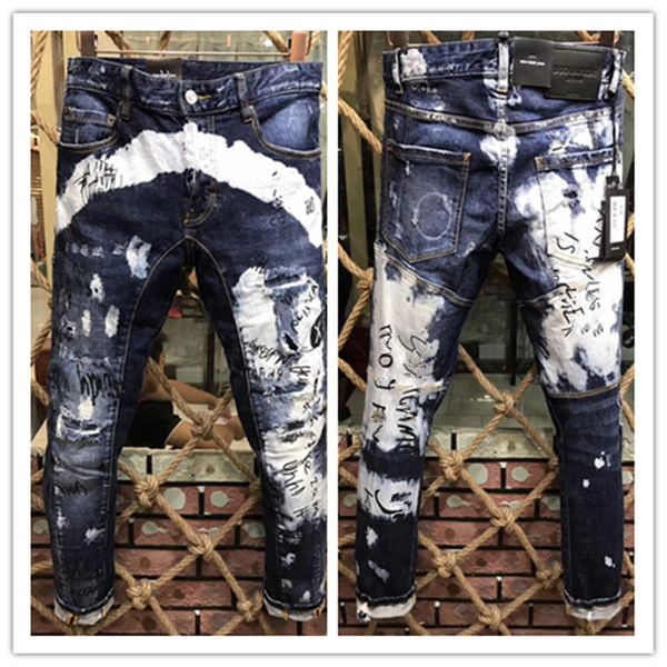 d2 dsq icon gg jeans men's jeans luxury designerjeans skinny ripped cool guy causal hole denim jean fashion brand jeans men washed pant, Blue
d2 dsq icon gg jeans men's jeans luxury designerjeans skinny ripped cool guy causal hole denim jean fashion brand jeans men washed pant, Blue