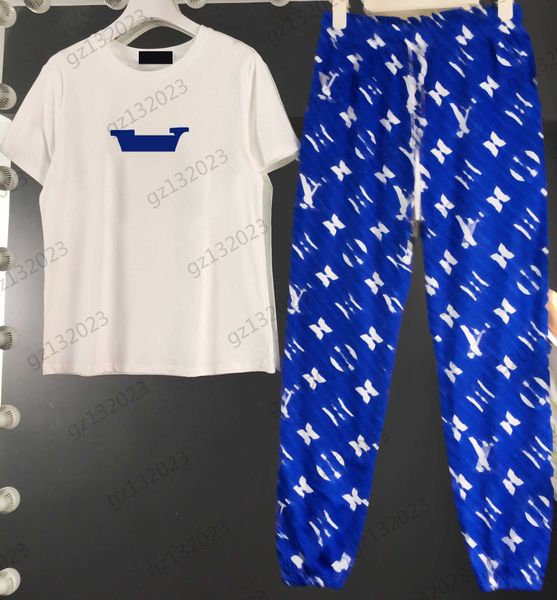 short sleeve two piece pants letter printing crewneck pullover cottont-shirt elastic waist bunched trousers 3 colors two piece set luxury br, White
short sleeve two piece pants letter printing crewneck pullover cottont-shirt elastic waist bunched trousers 3 colors two piece set luxury br, White