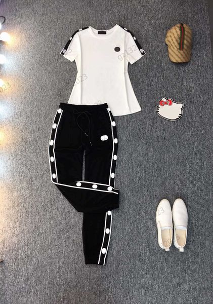 summer two piece pants brand logo embroidery simple joker short sleeve t-shirt side letter webbing fashion designer pants 3 colors clothing, White
summer two piece pants brand logo embroidery simple joker short sleeve t-shirt side letter webbing fashion designer pants 3 colors clothing, White