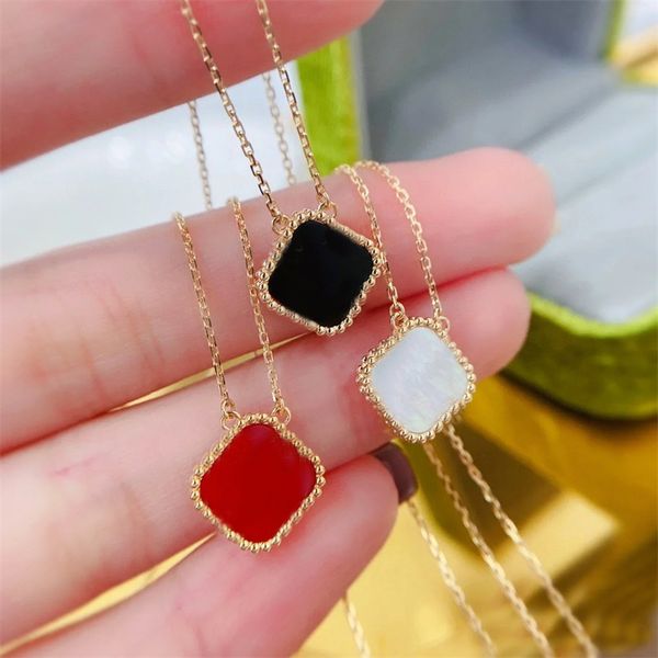 four leaf pendant vintage necklaces designer chain for men silver plated chains for womens dainty jewelry women luxury lovers pendants neckl
four leaf pendant vintage necklaces designer chain for men silver plated chains for womens dainty jewelry women luxury lovers pendants neckl