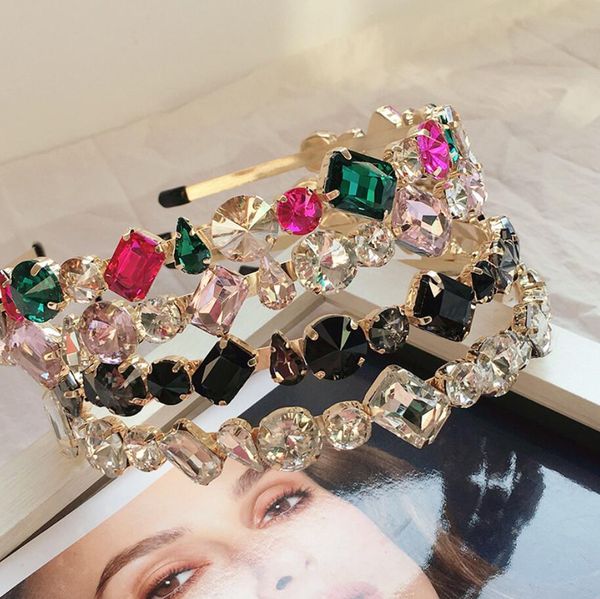 shiny colorful gem baroque headbands women metal vintage rhinestone head hoop full crystal headband diamond hair accessories, Silver
shiny colorful gem baroque headbands women metal vintage rhinestone head hoop full crystal headband diamond hair accessories, Silver