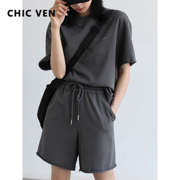 women s two piece pants chic ven short sets sports casual crimped lettered print t shirt elastic waist shorts suit female summer 230217, White
women s two piece pants chic ven short sets sports casual crimped lettered print t shirt elastic waist shorts suit female summer 230217, White