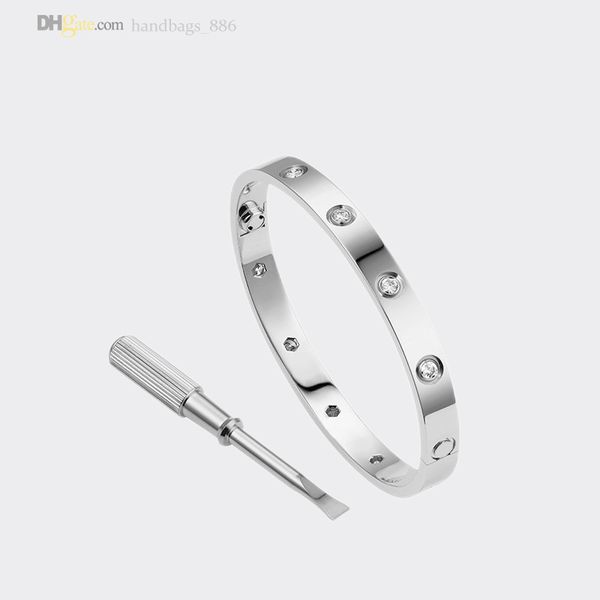love screw bracelet mens bangle designer bracelets for women silver bracelet 10 diamonds luxury jewelry titanium steel gold-plated never fad, Black
love screw bracelet mens bangle designer bracelets for women silver bracelet 10 diamonds luxury jewelry titanium steel gold-plated never fad, Black
