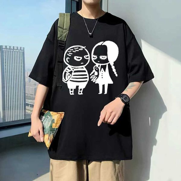 men's t-shirts 2023 wednesday addams nevermore academy print t shirt summer men women fashion oversized tshirt funny crewneck male loos, White;black
men's t-shirts 2023 wednesday addams nevermore academy print t shirt summer men women fashion oversized tshirt funny crewneck male loos, White;black